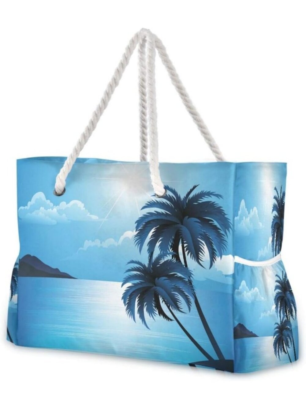 Large Water-Resistant Canvas Tote Bag - Perfect for Beach, Gym & Travel